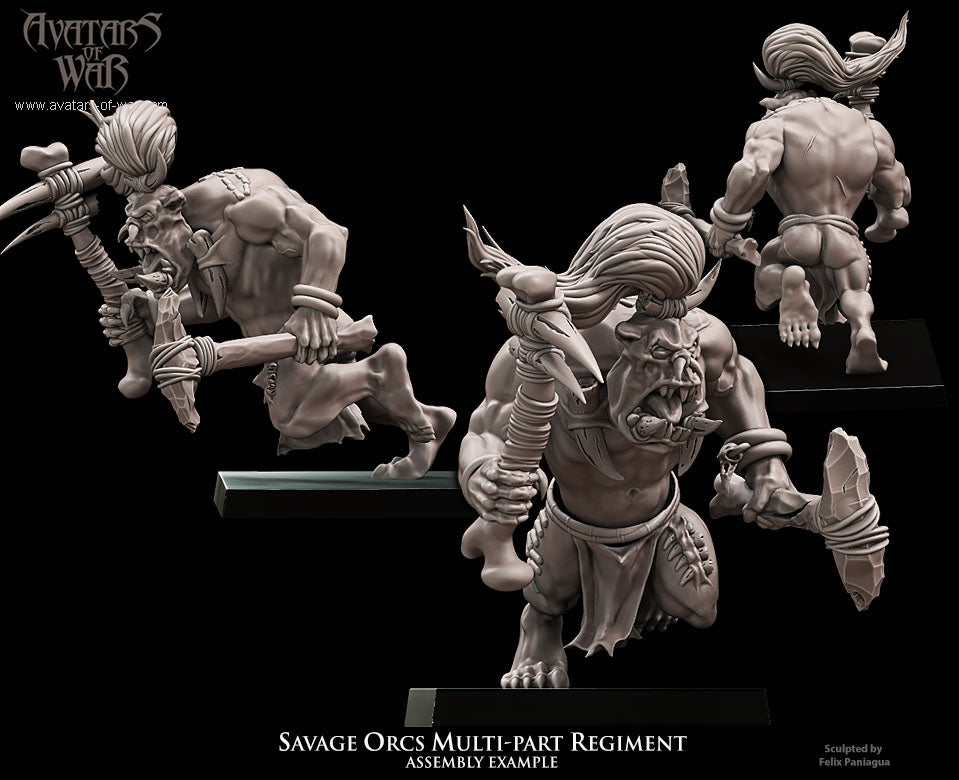 20x Savage Orcs multi-part regiment - Avatars of War