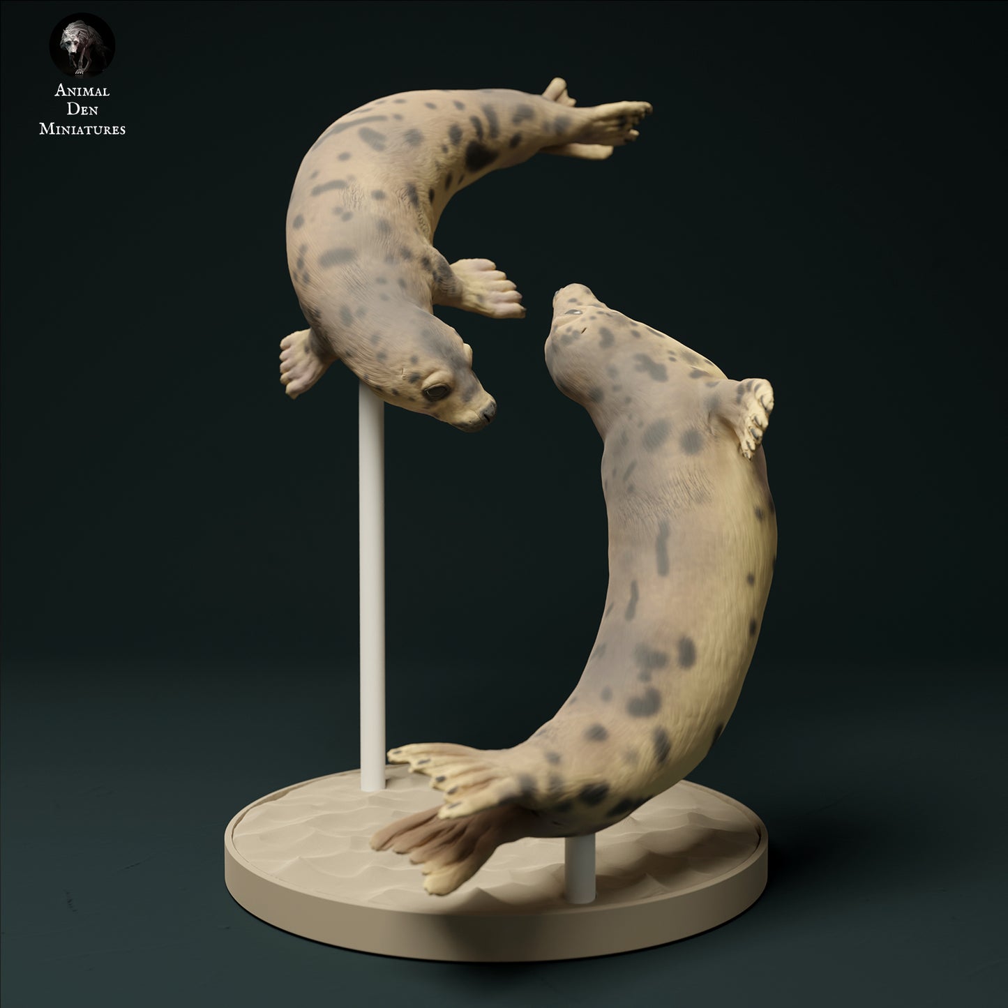 Grey Seals Swiming - Animal Den Miniatures