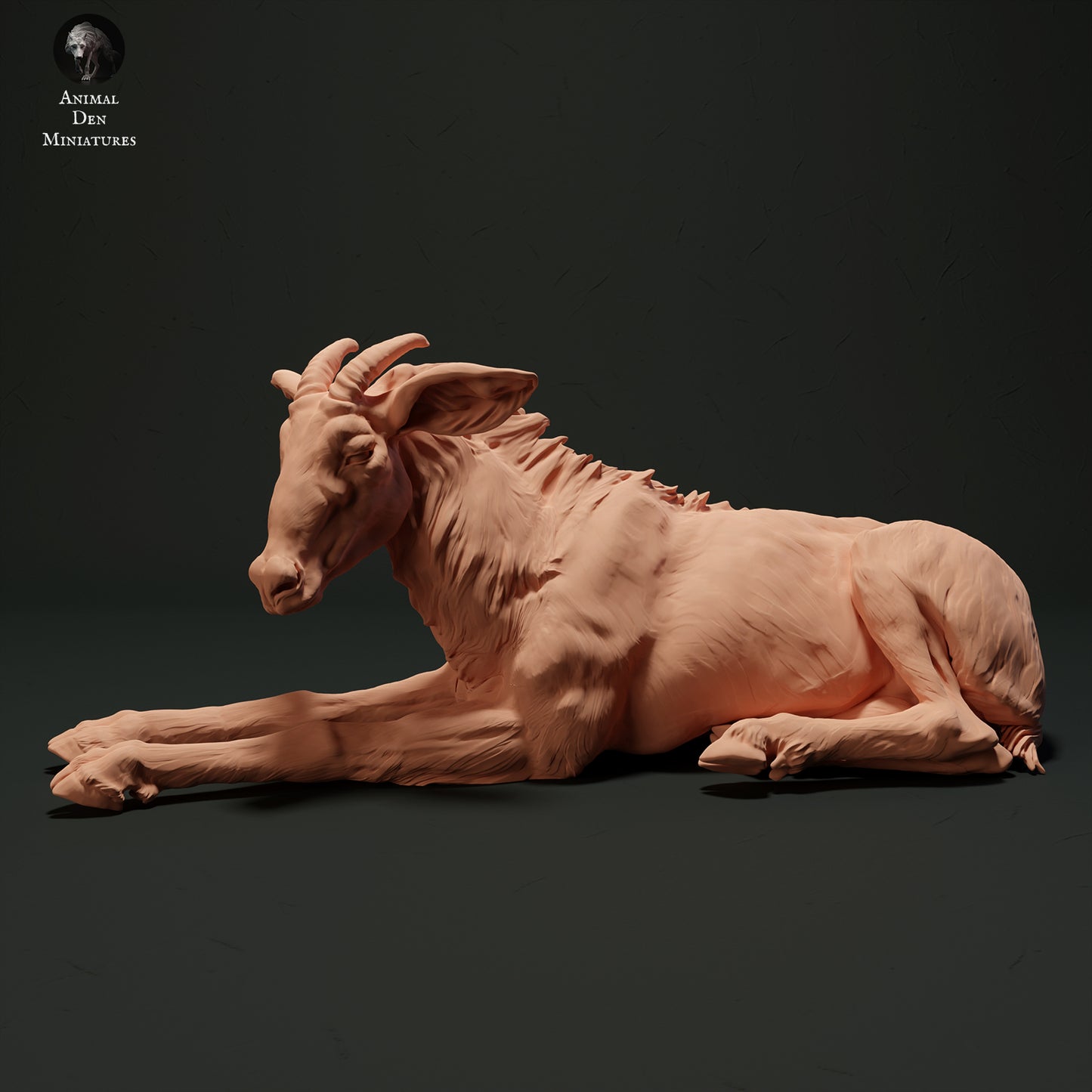 Sumatran Serow Lying Down - Animal Den Miniatures