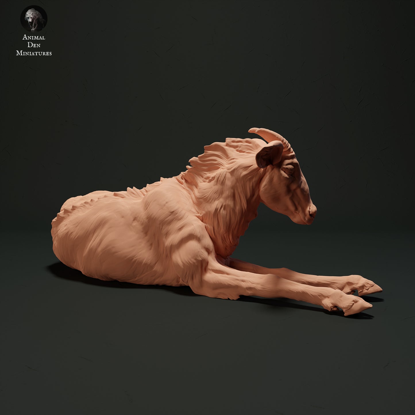 Sumatran Serow Lying Down - Animal Den Miniatures