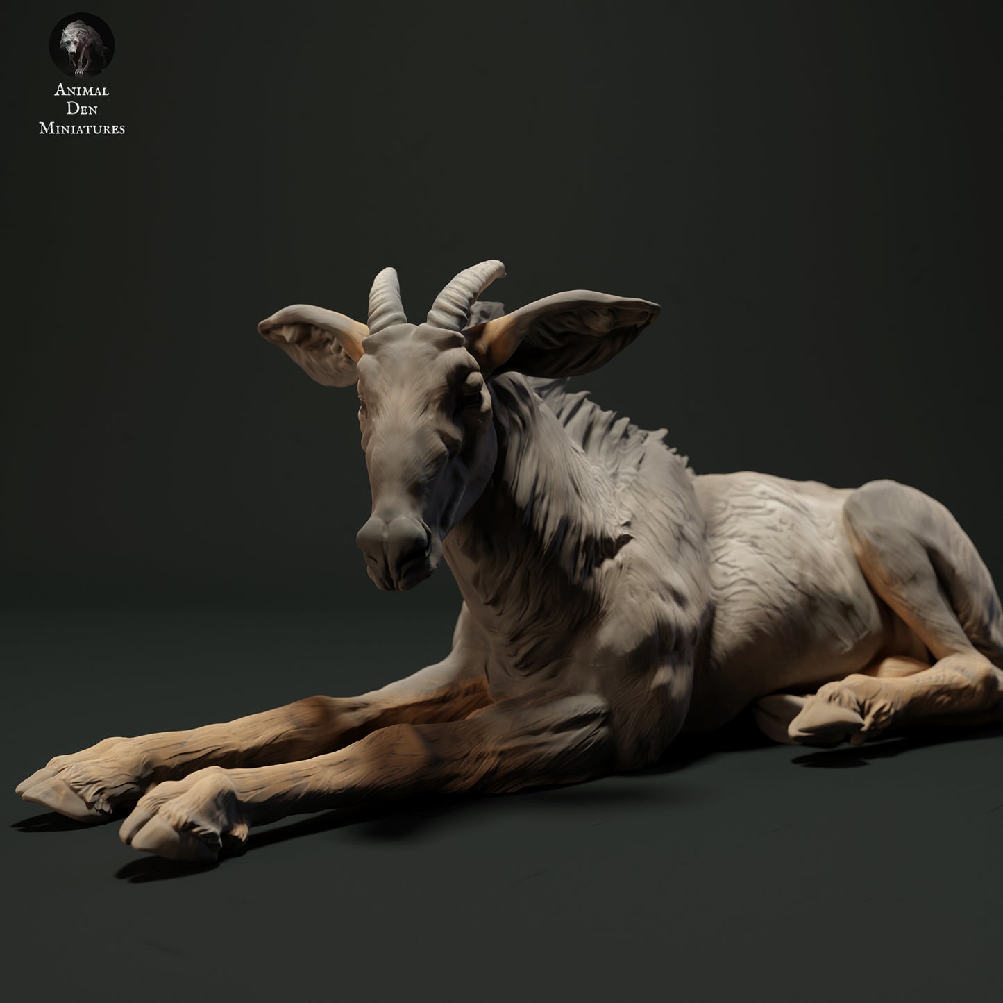 Sumatran Serow Lying Down - Animal Den Miniatures