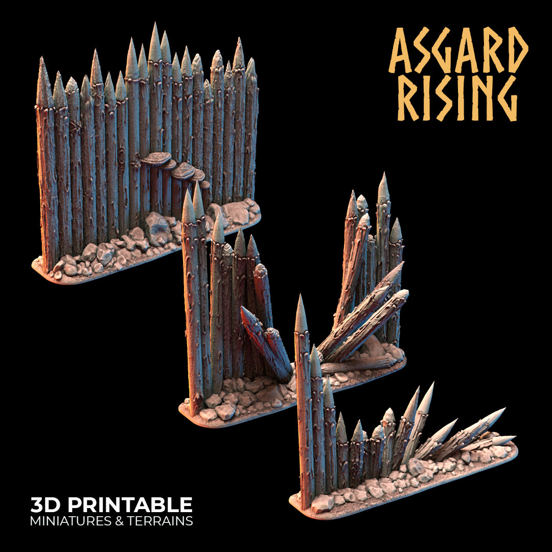 Fortified Village - Modular Resin Custom Terrain - Palisades - Asgard Rising