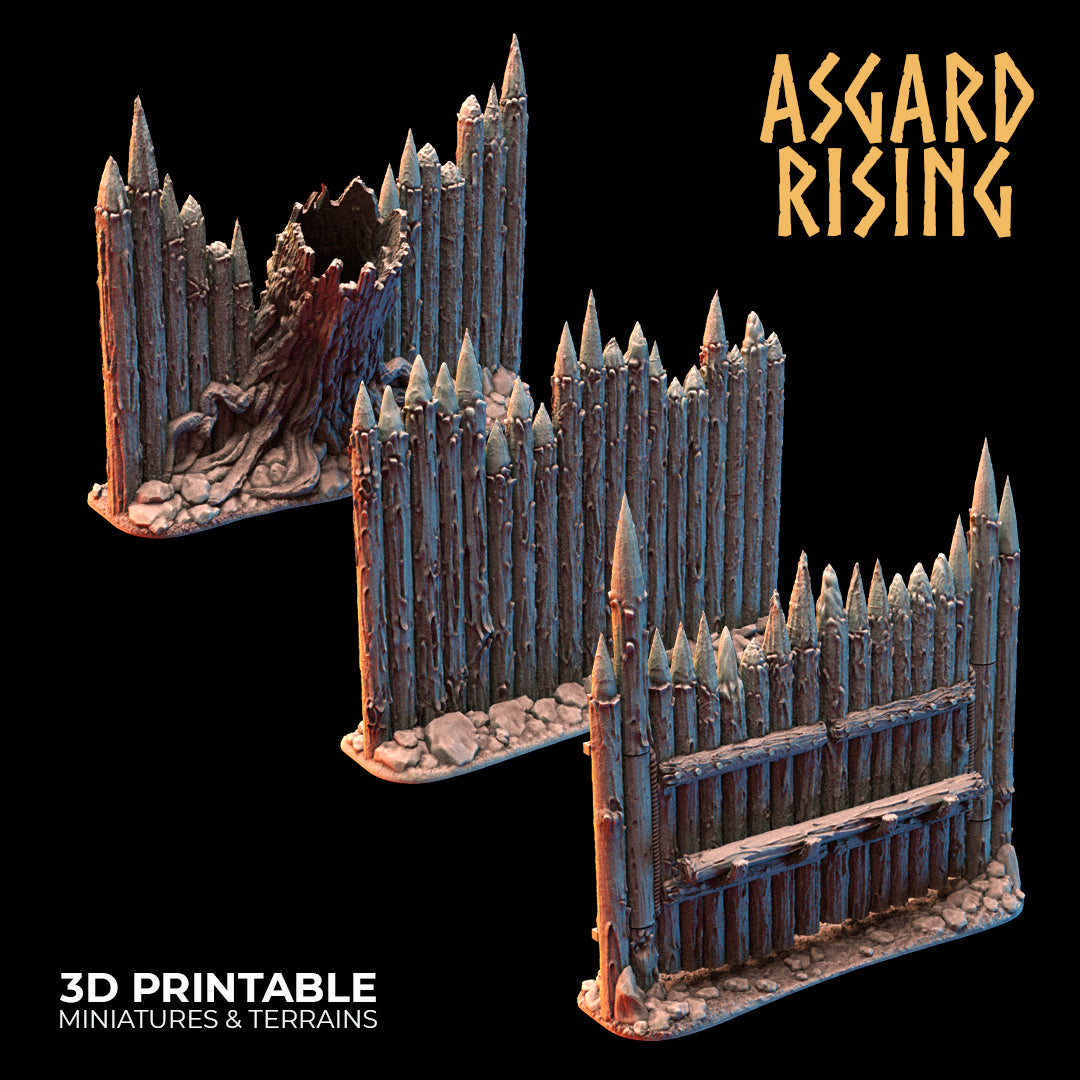 Fortified Village - Modular Resin Custom Terrain - Palisades - Asgard Rising