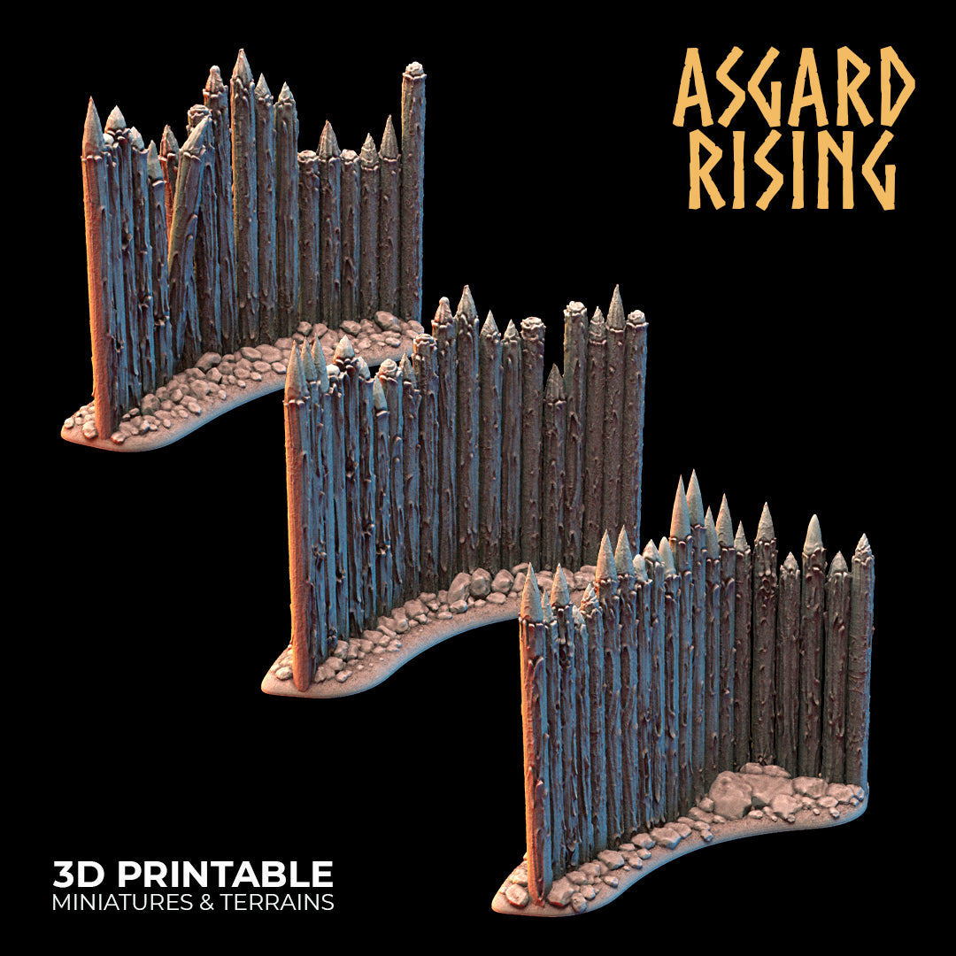 Fortified Village - Modular Resin Custom Terrain - Palisades - Asgard Rising