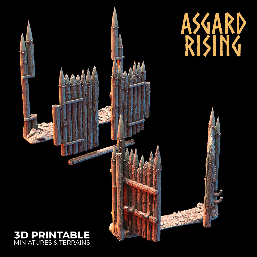 Fortified Village - Modular Resin Custom Terrain - Palisades - Asgard Rising