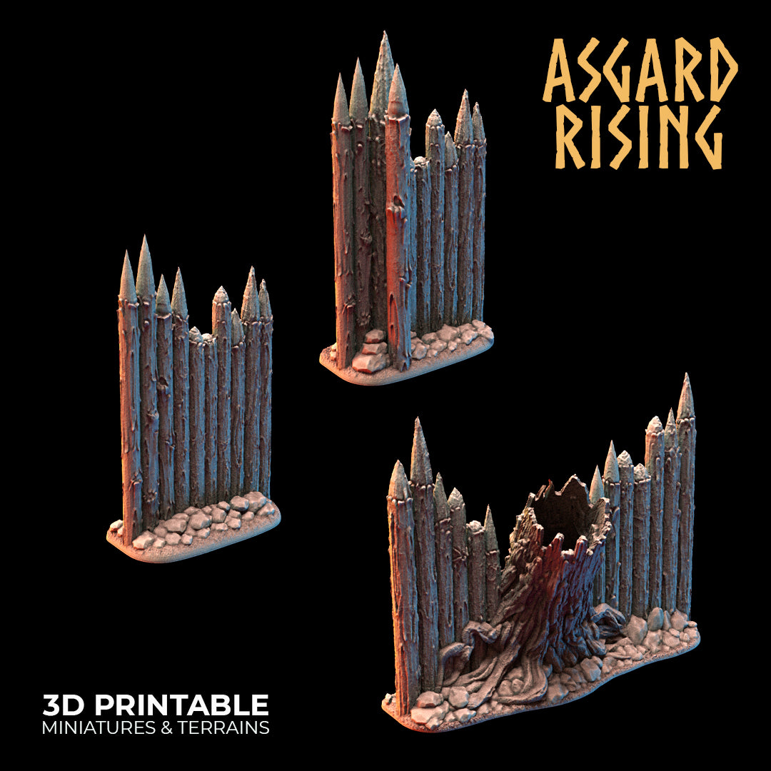 Fortified Village - Modular Resin Custom Terrain - Palisades - Asgard Rising