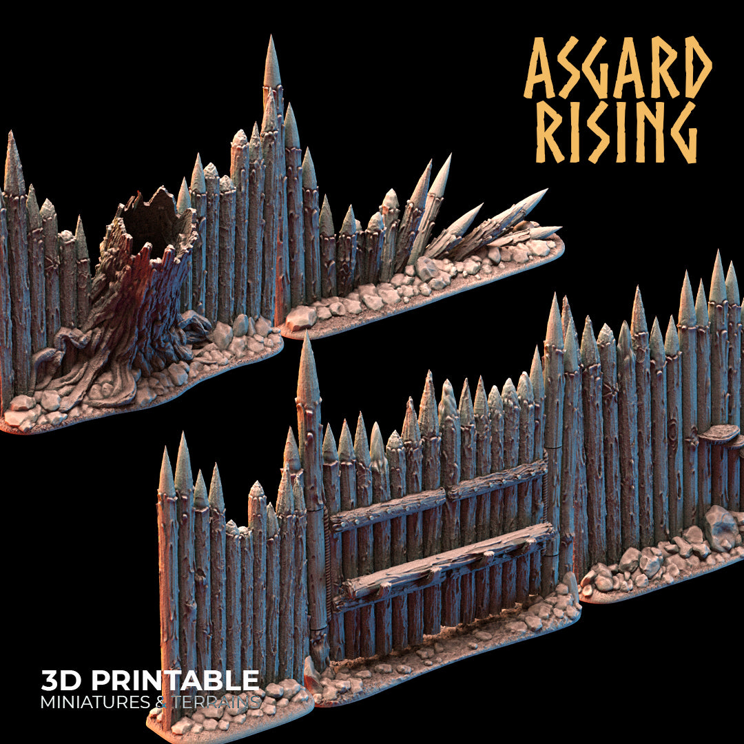 Fortified Village - Modular Resin Custom Terrain - Palisades - Asgard Rising