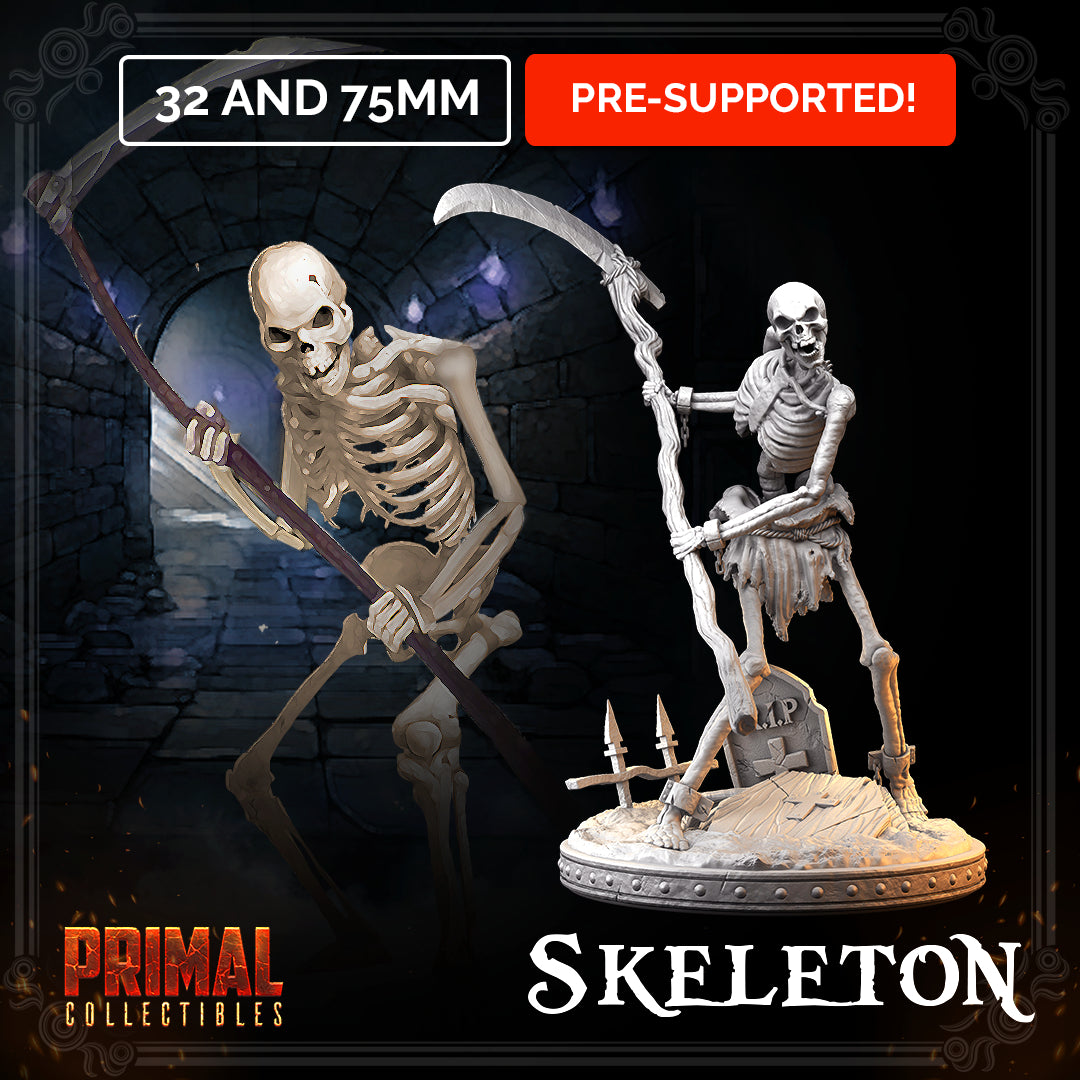 Skeleton - scythe - MASTERS OF DUNGEONS QUEST - Primal Collectibles