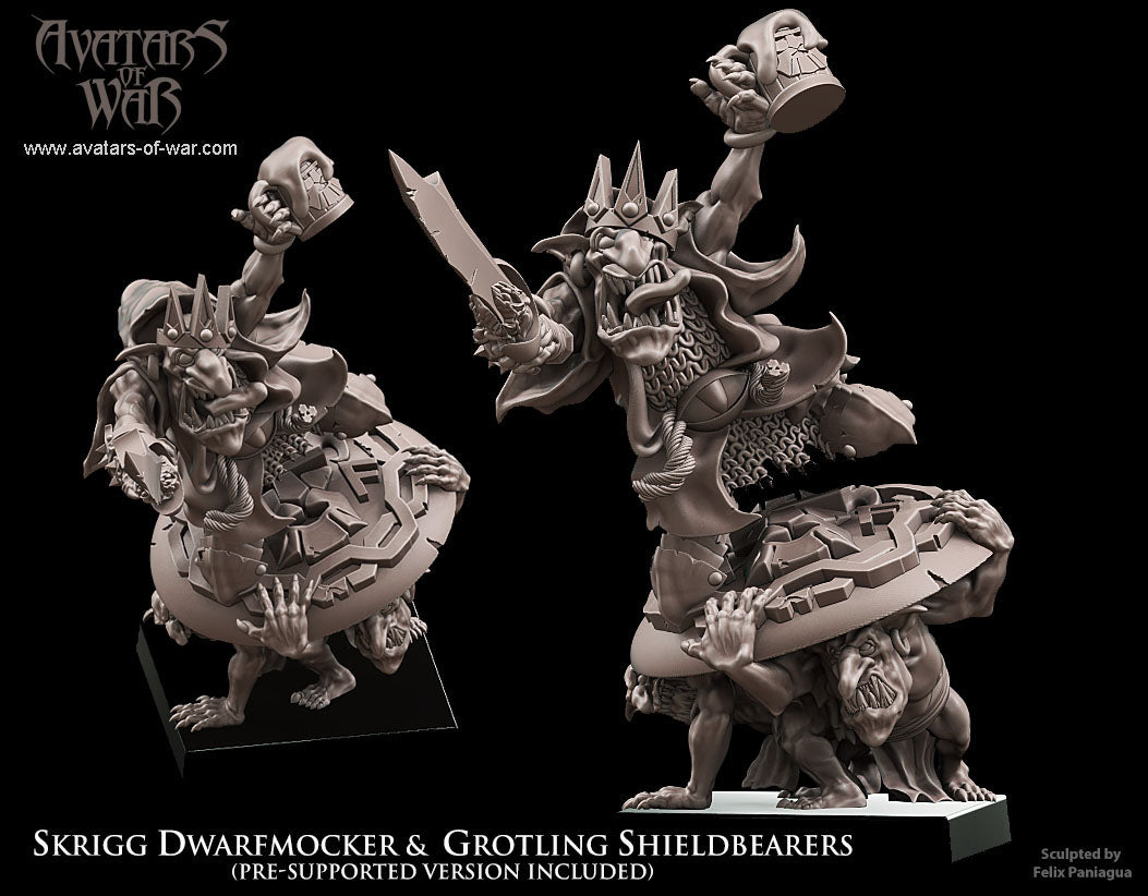 Goblin King Dwarfmocker & Shieldbearers - Avatars of War