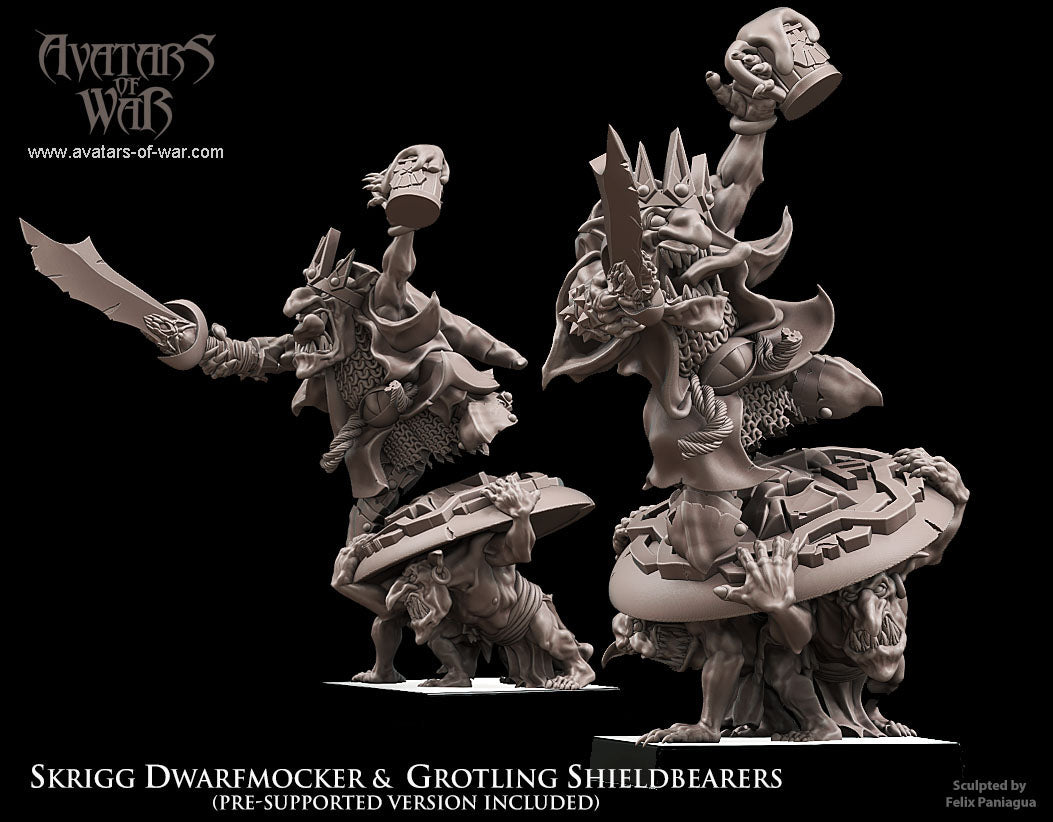 Goblin King Dwarfmocker & Shieldbearers - Avatars of War