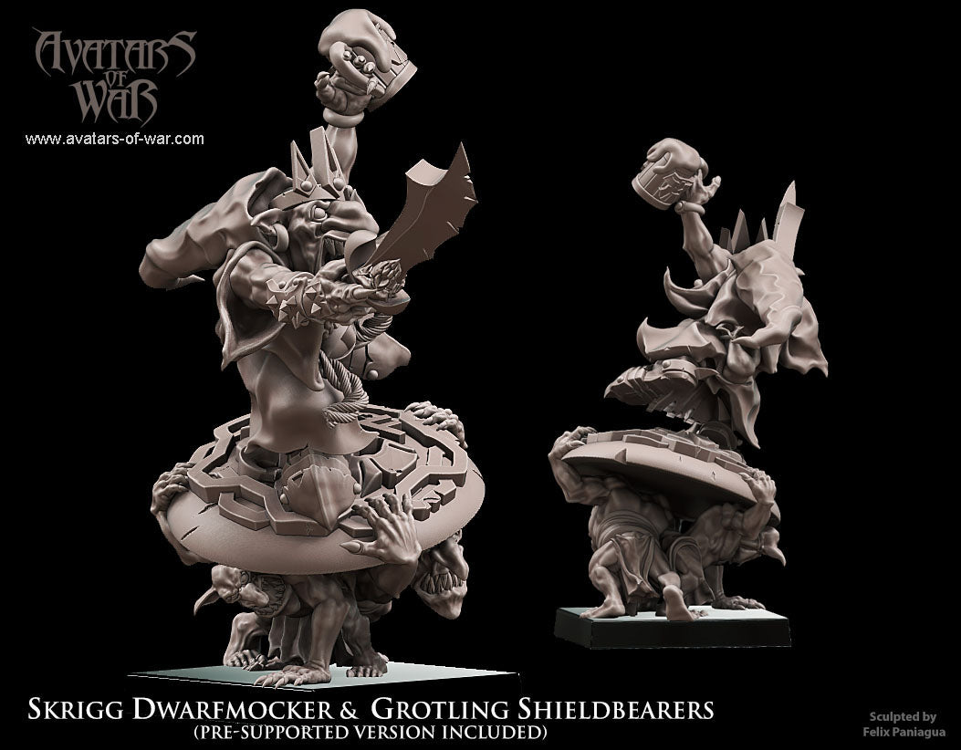 Goblin King Dwarfmocker & Shieldbearers - Avatars of War