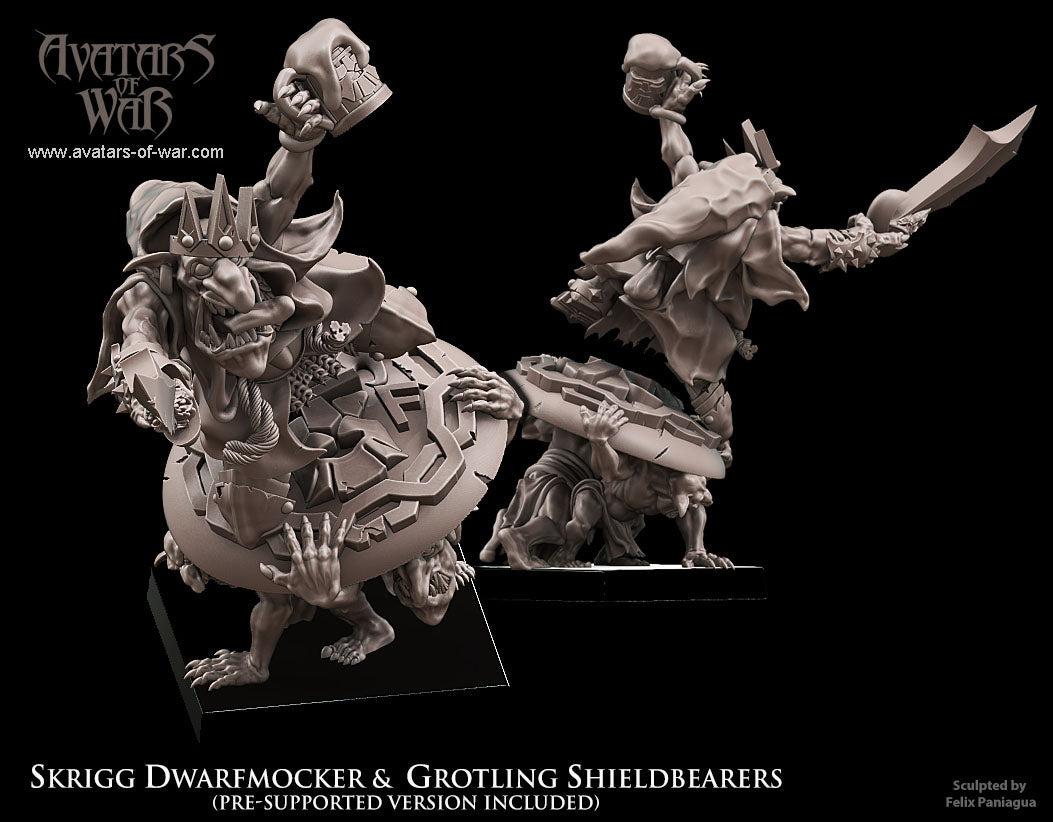 Goblin King Dwarfmocker & Shieldbearers - Avatars of War