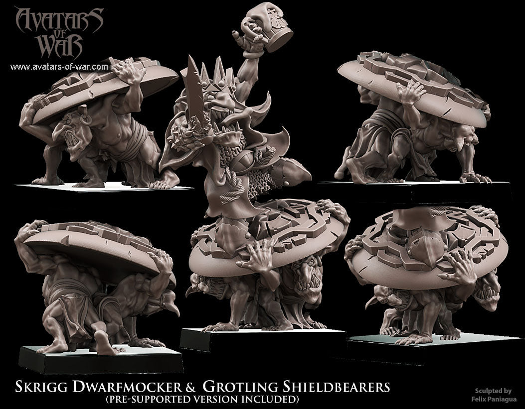 Goblin King Dwarfmocker & Shieldbearers - Avatars of War