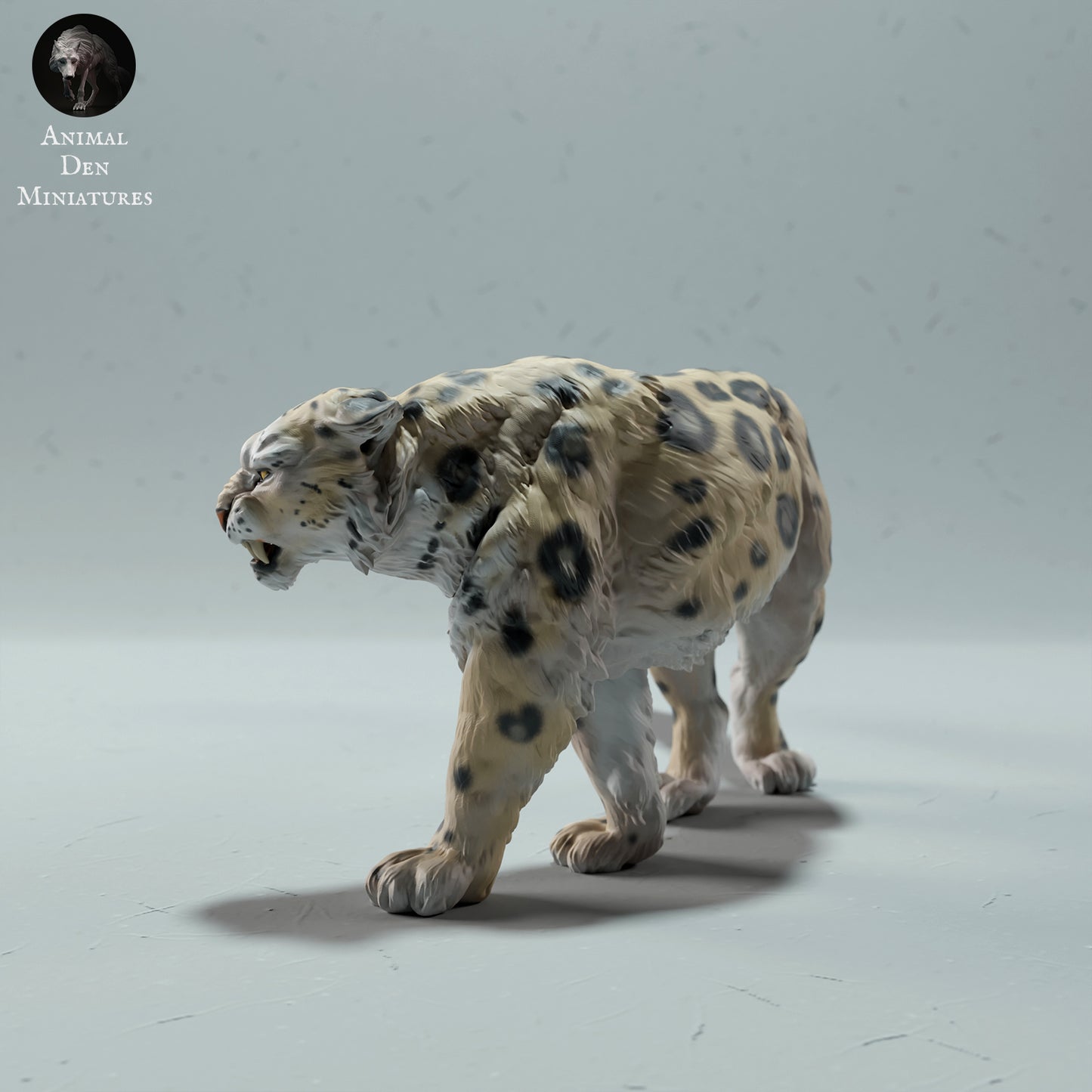 Snow Leopard Angry - Animal Den Miniatures