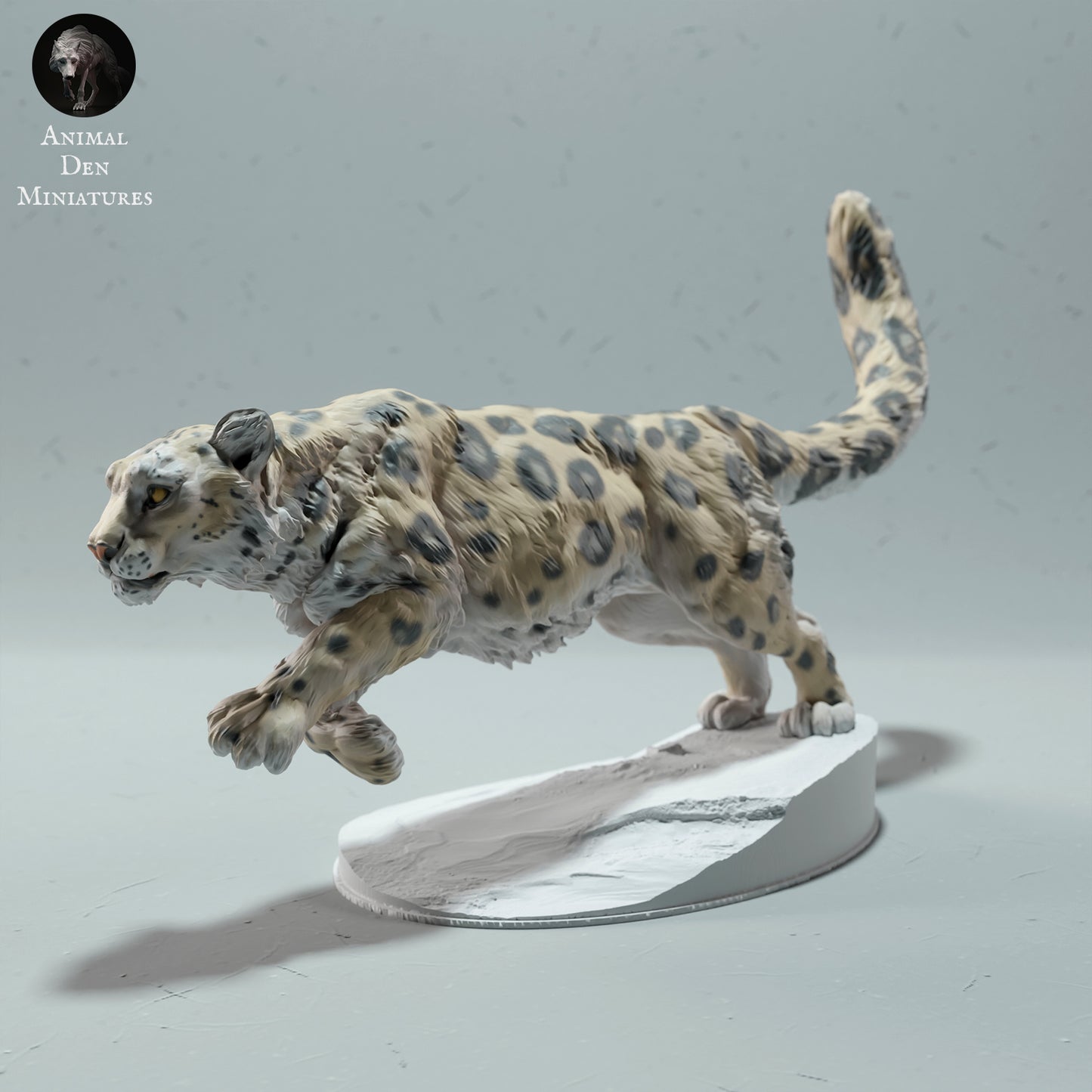 Snow Leopard Run - Animal Den Miniatures