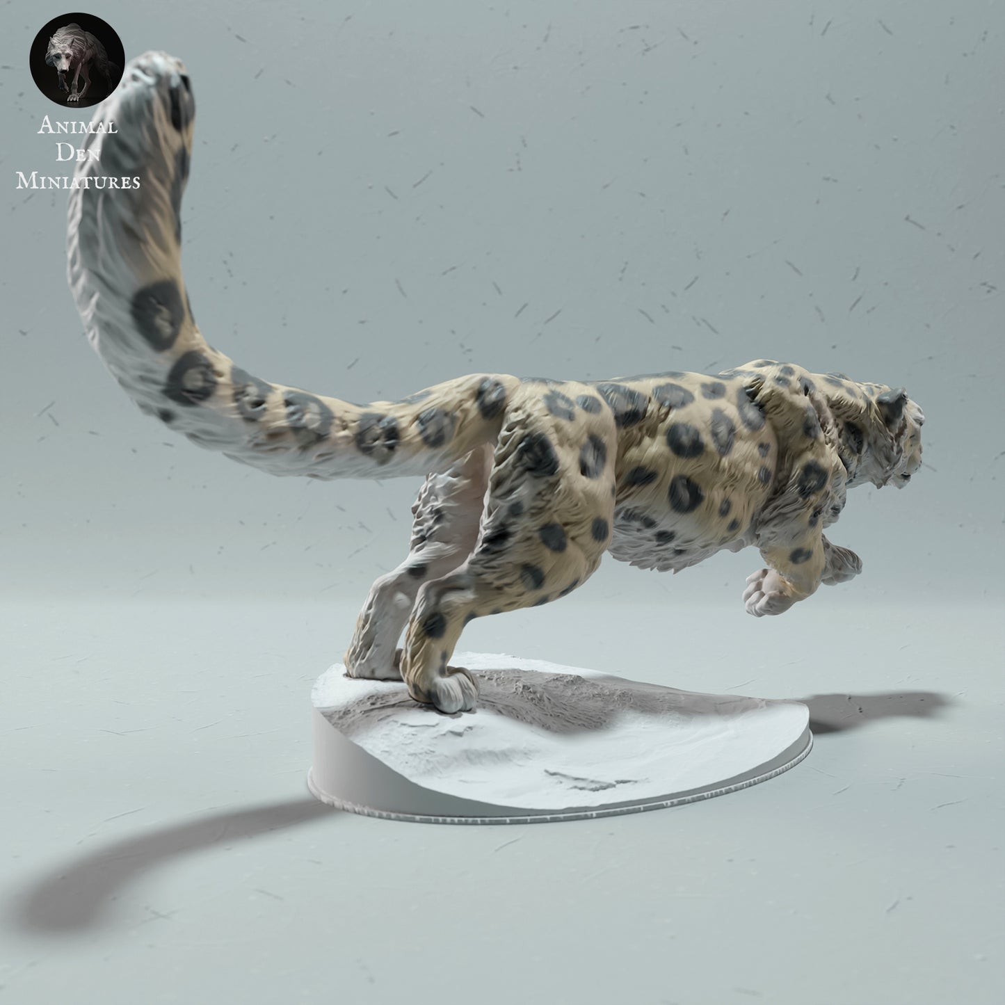 Snow Leopard Run - Animal Den Miniatures