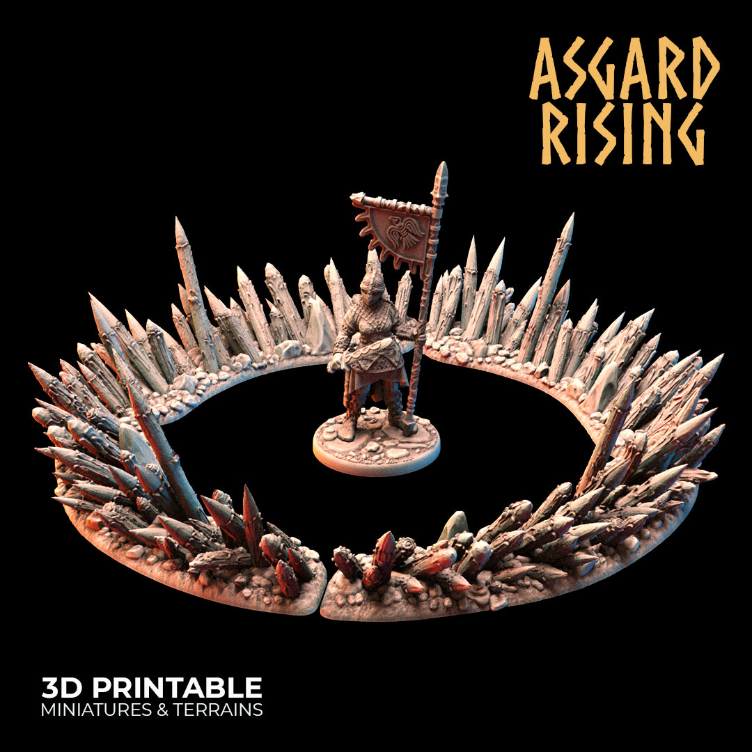 FORTIFIED VILLAGE - Spike Fence (Sharp Defense Poles) Set - Asgard Rising