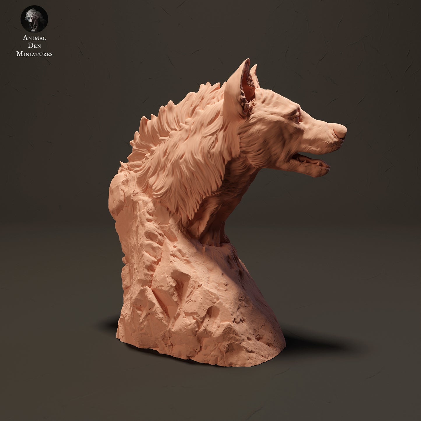 Spotted Hyena Bust - Animal Den Miniatures