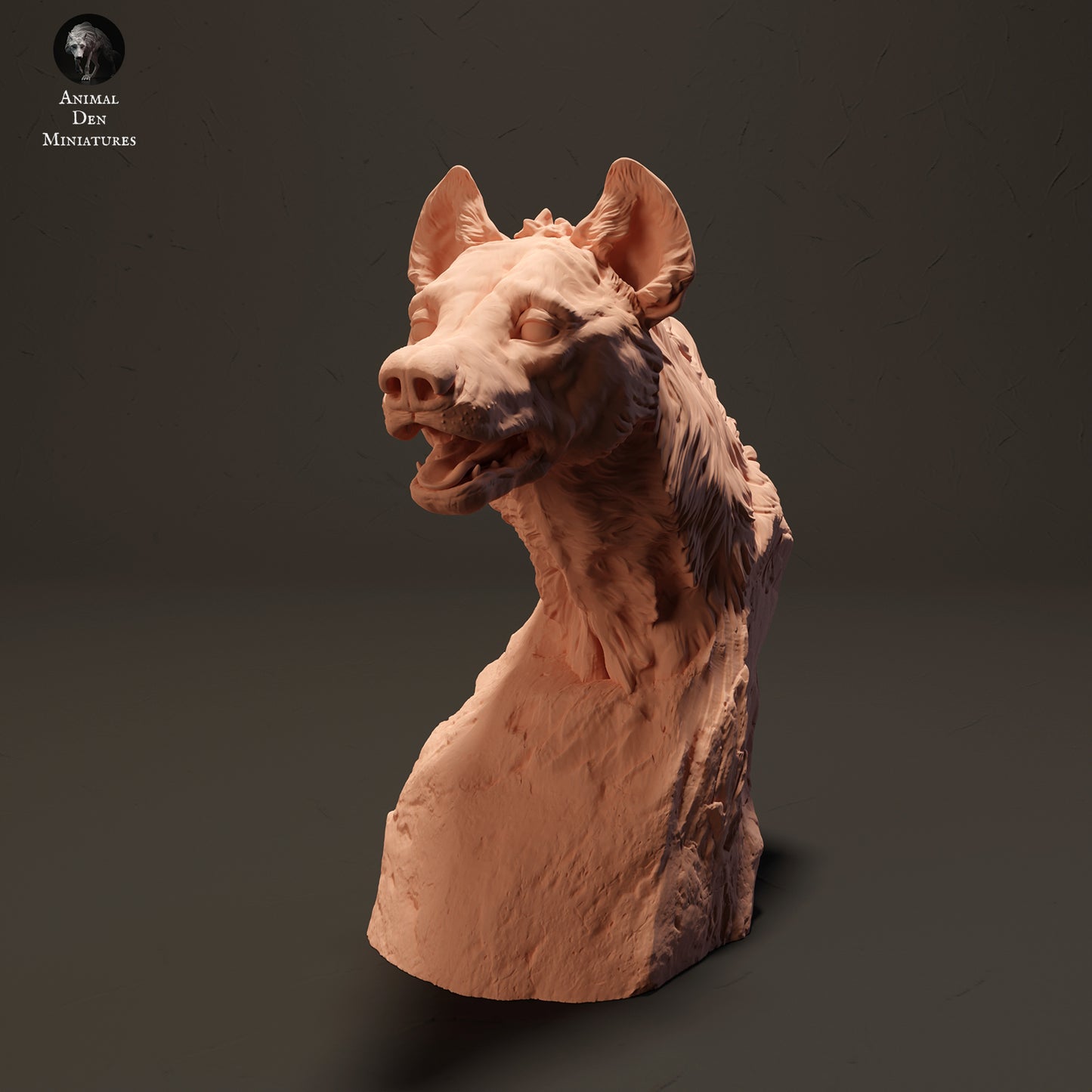 Spotted Hyena Bust - Animal Den Miniatures