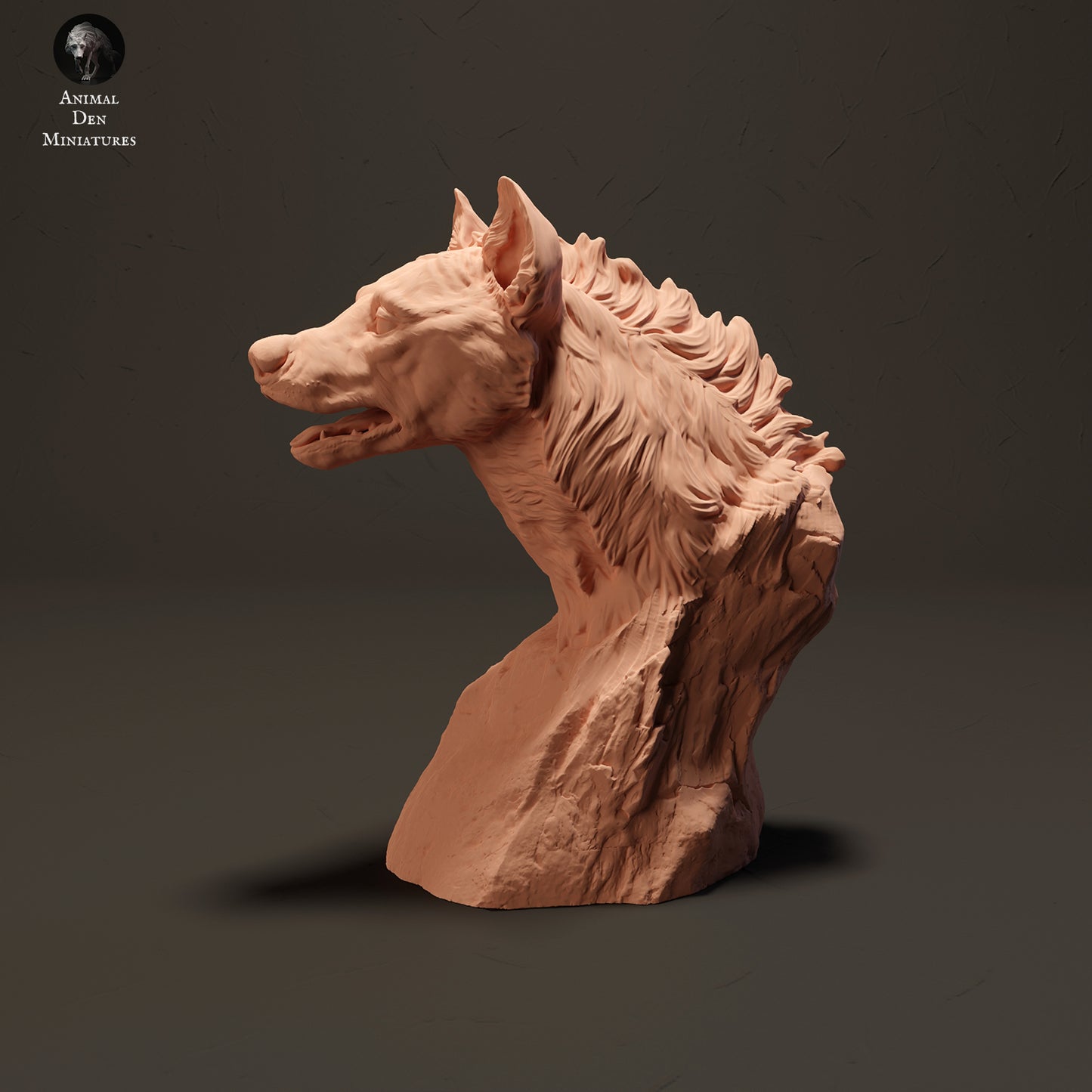 Spotted Hyena Bust - Animal Den Miniatures