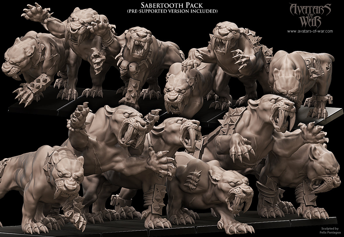 6x Sabertooth Tigers pack - Avatars of War