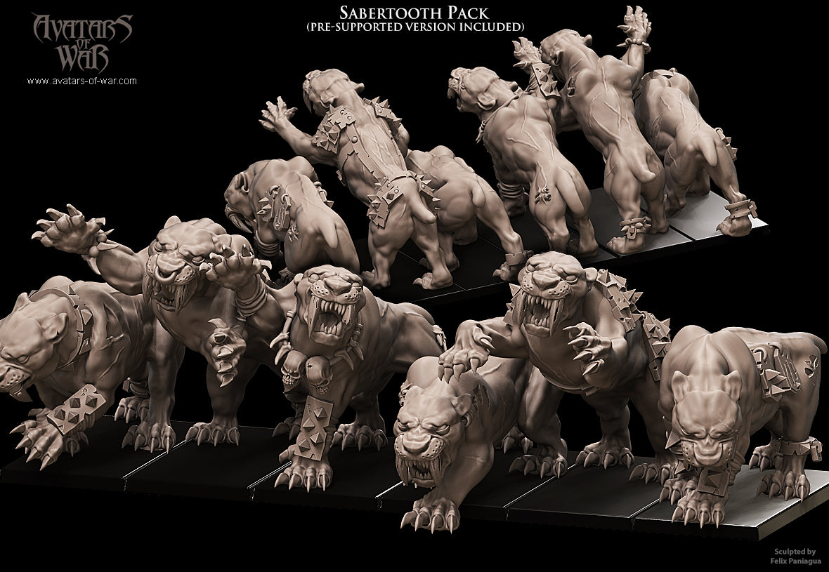 6x Sabertooth Tigers pack - Avatars of War