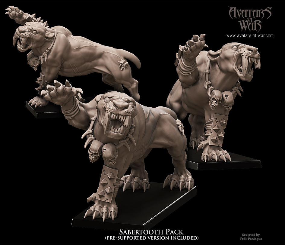 6x Sabertooth Tigers pack - Avatars of War