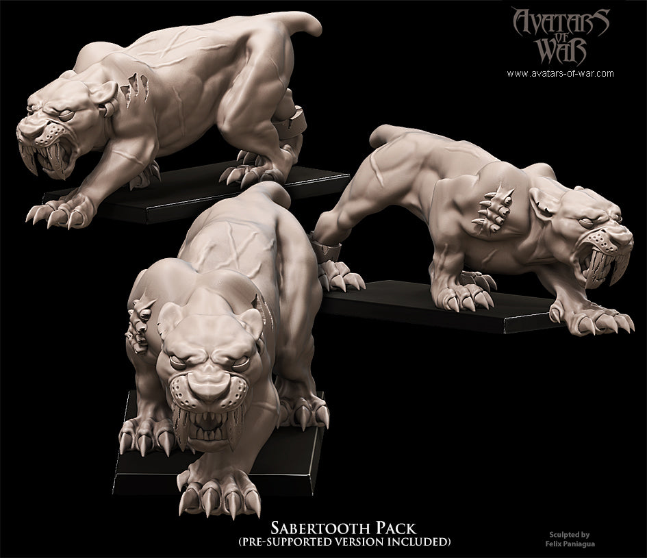 6x Sabertooth Tigers pack - Avatars of War