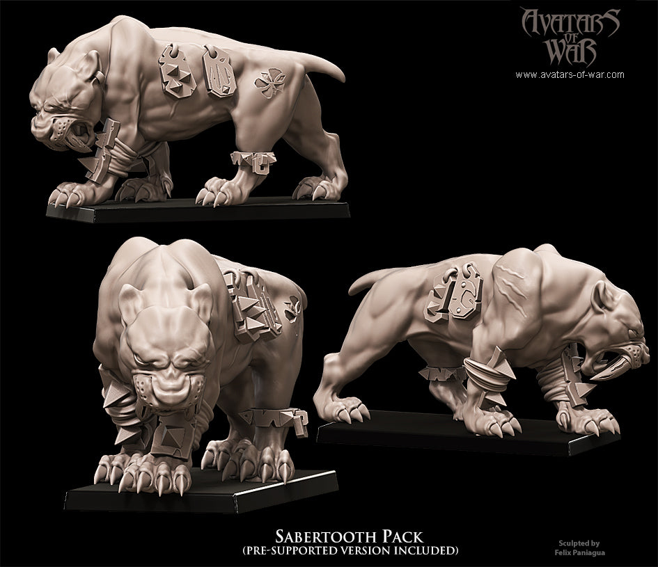 6x Sabertooth Tigers pack - Avatars of War