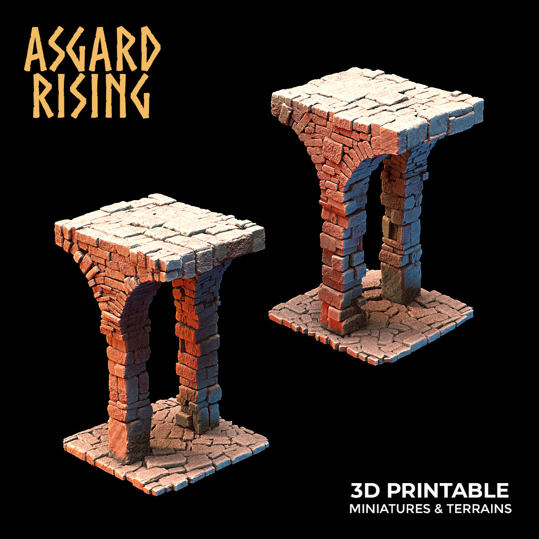 Stone Constructions and Ruins (Crumbling Version) - Modular Resin Custom Terrain - Asgard Rising