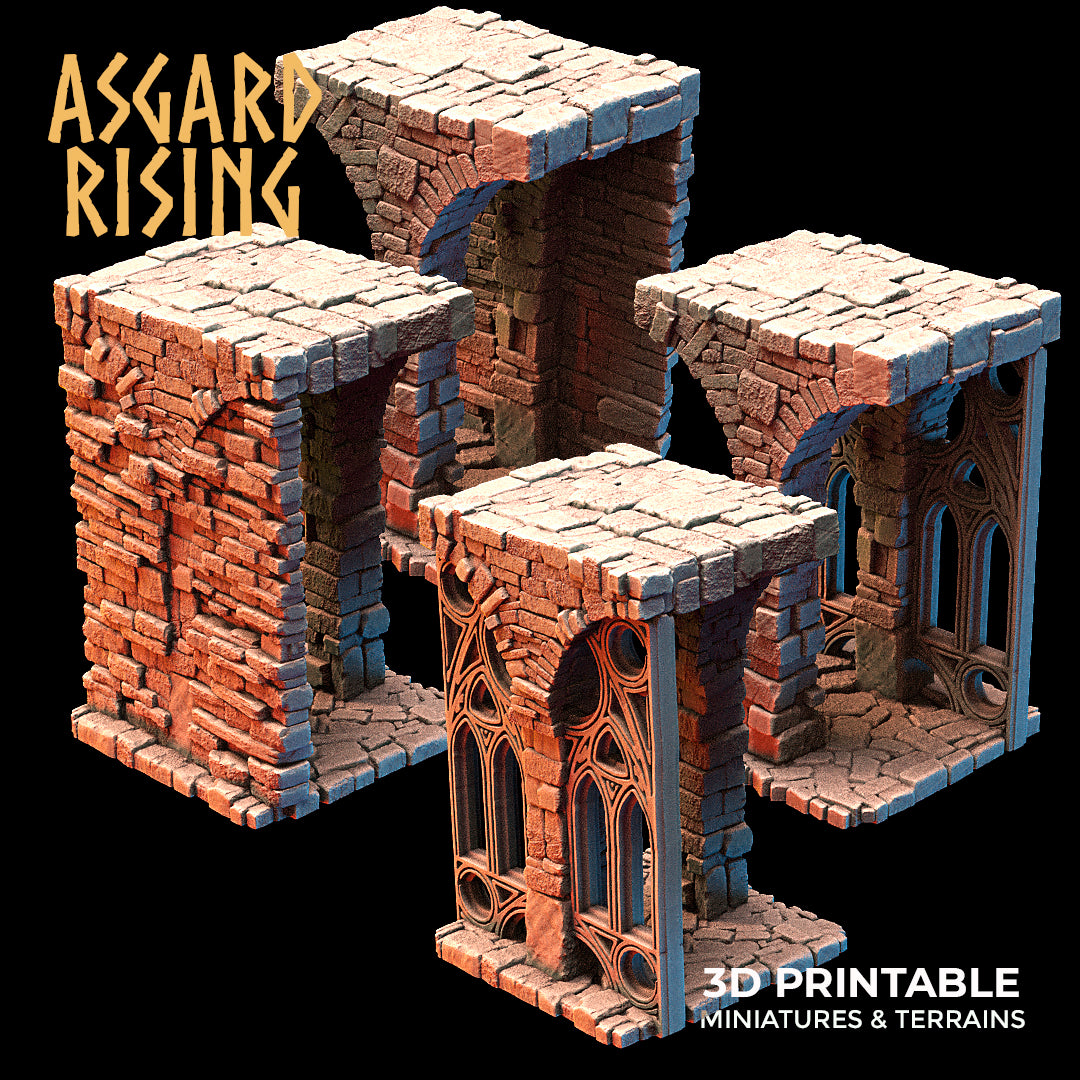 Stone Constructions and Ruins (Crumbling Version) - Modular Resin Custom Terrain - Asgard Rising