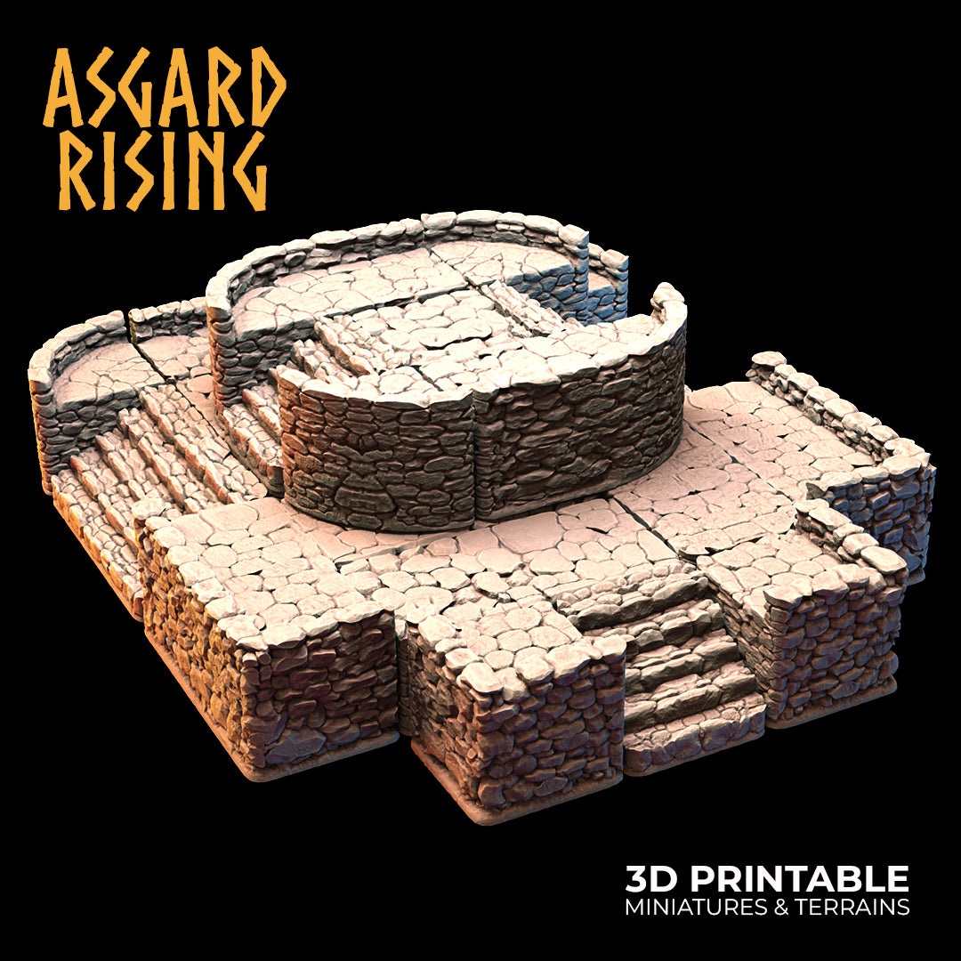 Stone Foundation - Modular Resin Custom Terrain - Asgard Rising