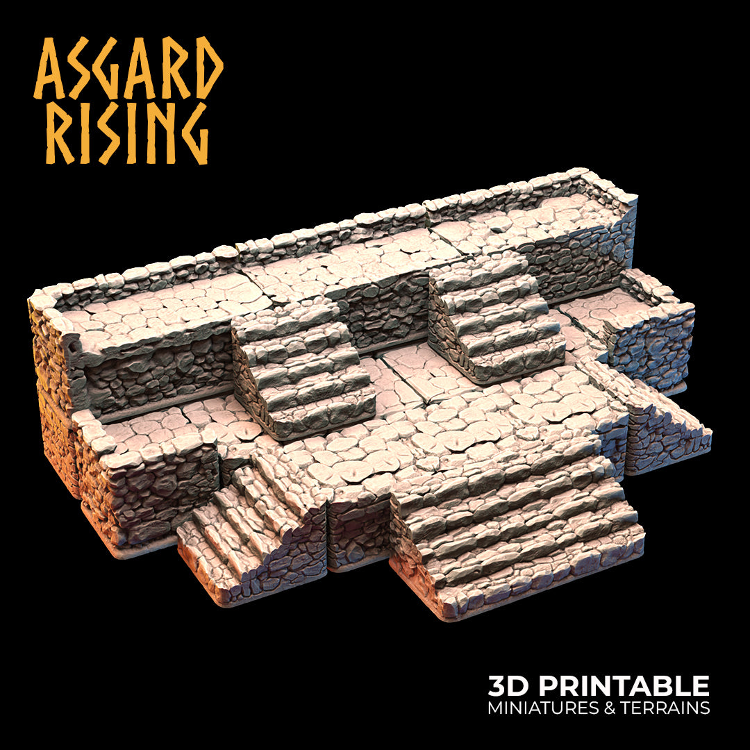 Steinfundament - Modulares individuelles Gelände aus Kunstharz - Asgard Rising