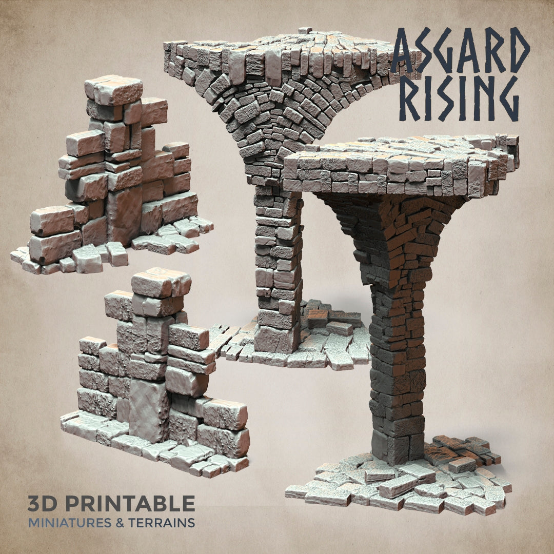 STONE CONSTRUCTIONS & RUINS - Modular Resin Custom Terrain - Asgard Rising