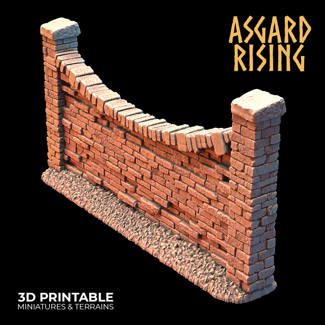 Stone Wall with Gate (ver. 1) - Asgard Rising