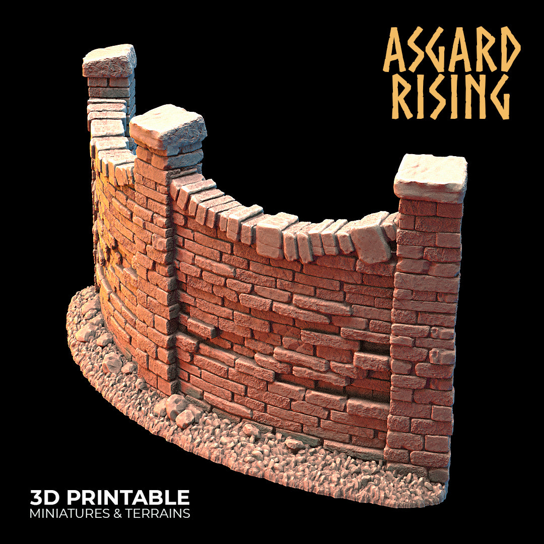 Stone Wall with Gate (ver. 1) - Asgard Rising