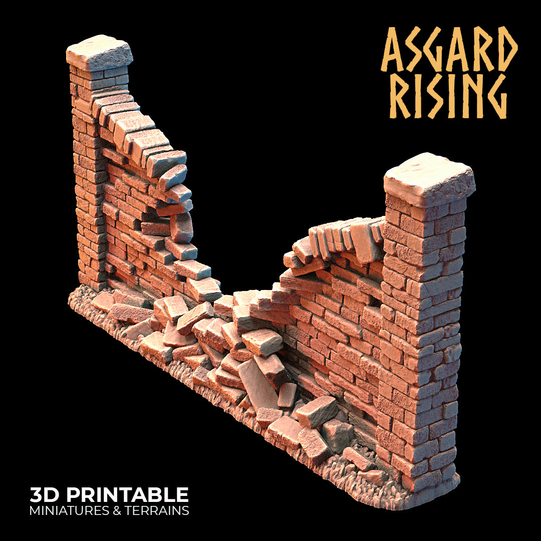 Stone Wall with Gate (ver. 1) - Asgard Rising