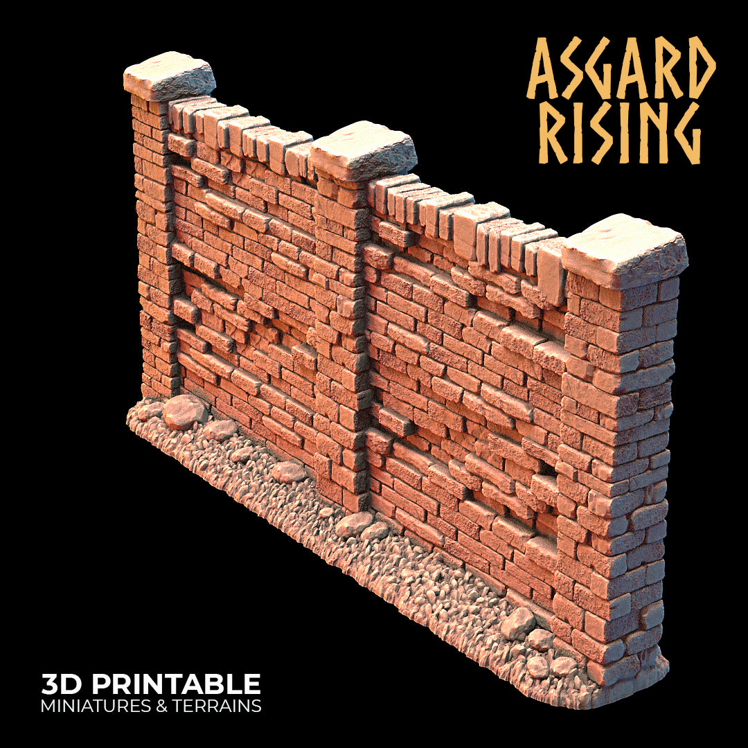 Stone Wall with Gate (ver. 2) - Asgard Rising