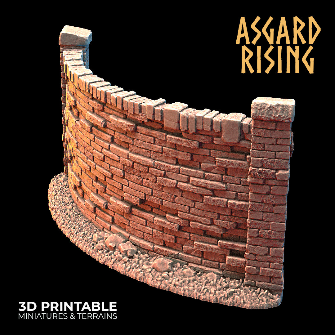 Stone Wall with Gate (ver. 2) - Asgard Rising