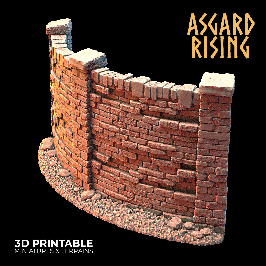 Stone Wall with Gate (ver. 2) - Asgard Rising