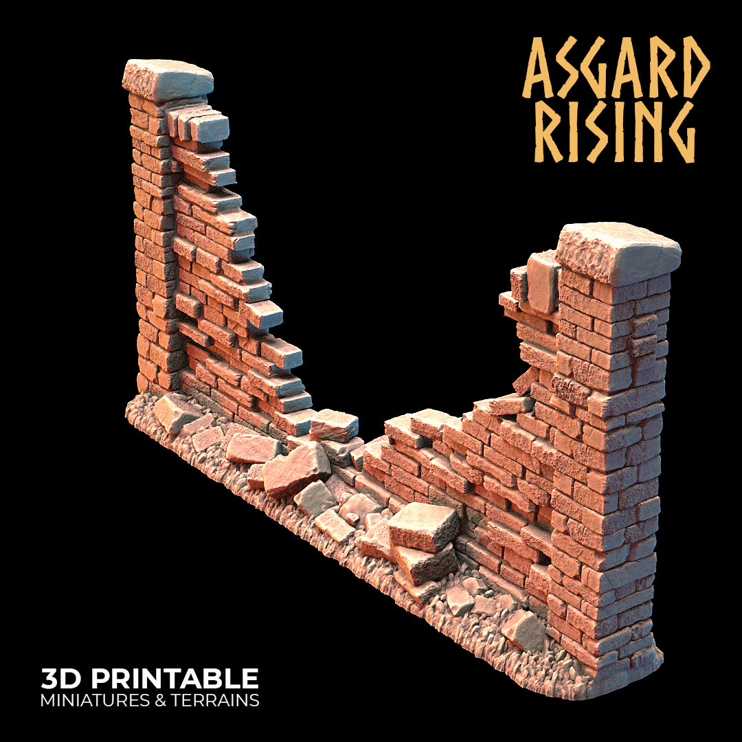 Stone Wall with Gate (ver. 2) - Asgard Rising