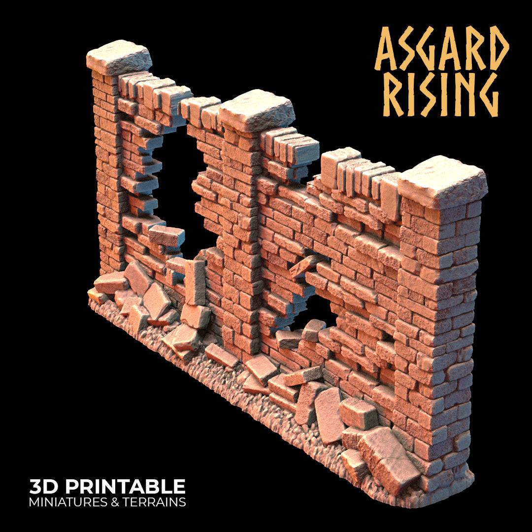 Stone Wall with Gate (ver. 2) - Asgard Rising