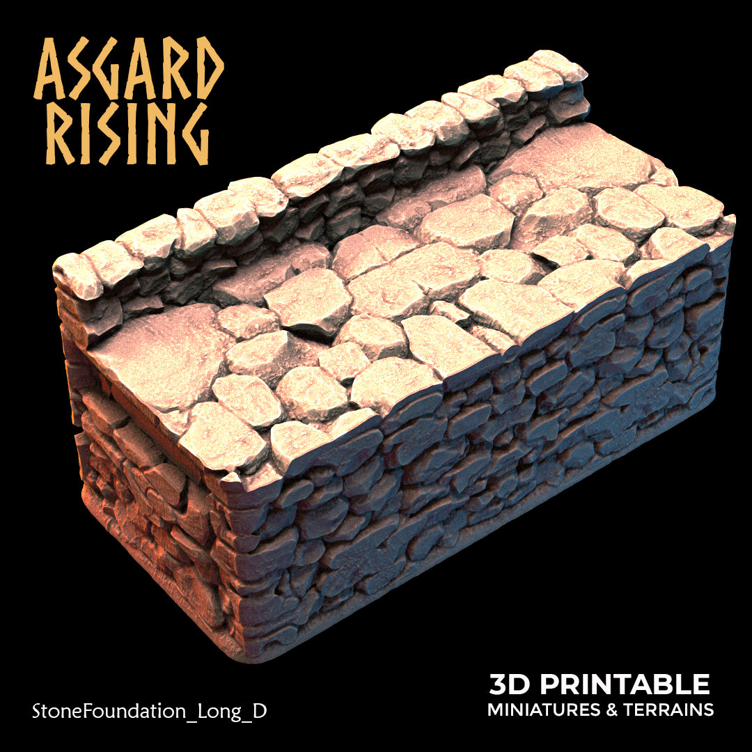 Steinfundament - Modulares individuelles Gelände aus Kunstharz - Asgard Rising