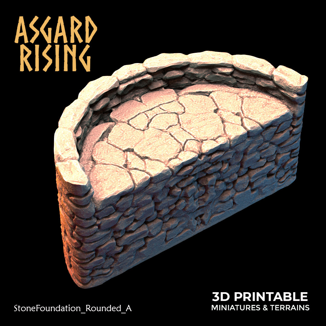 Steinfundament - Modulares individuelles Gelände aus Kunstharz - Asgard Rising