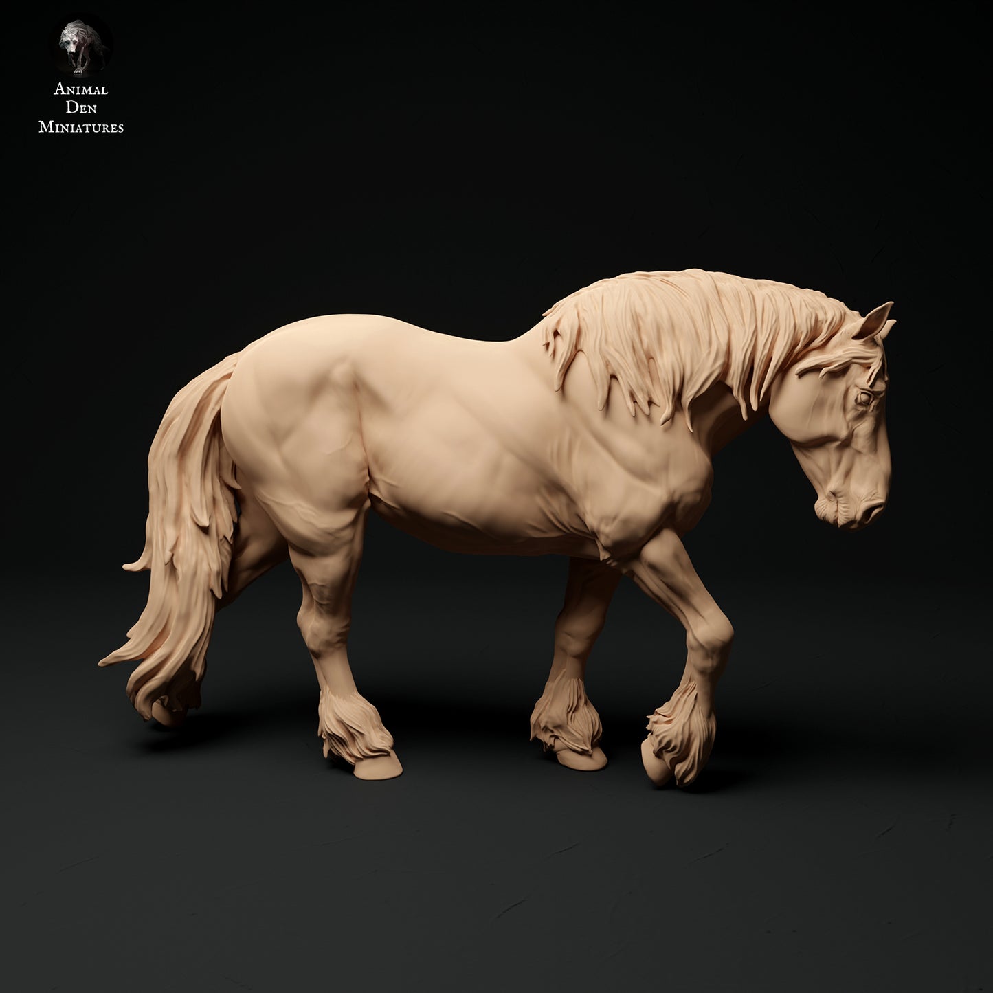 Suffolk Punch Mare Walking - Animal Den Miniatures