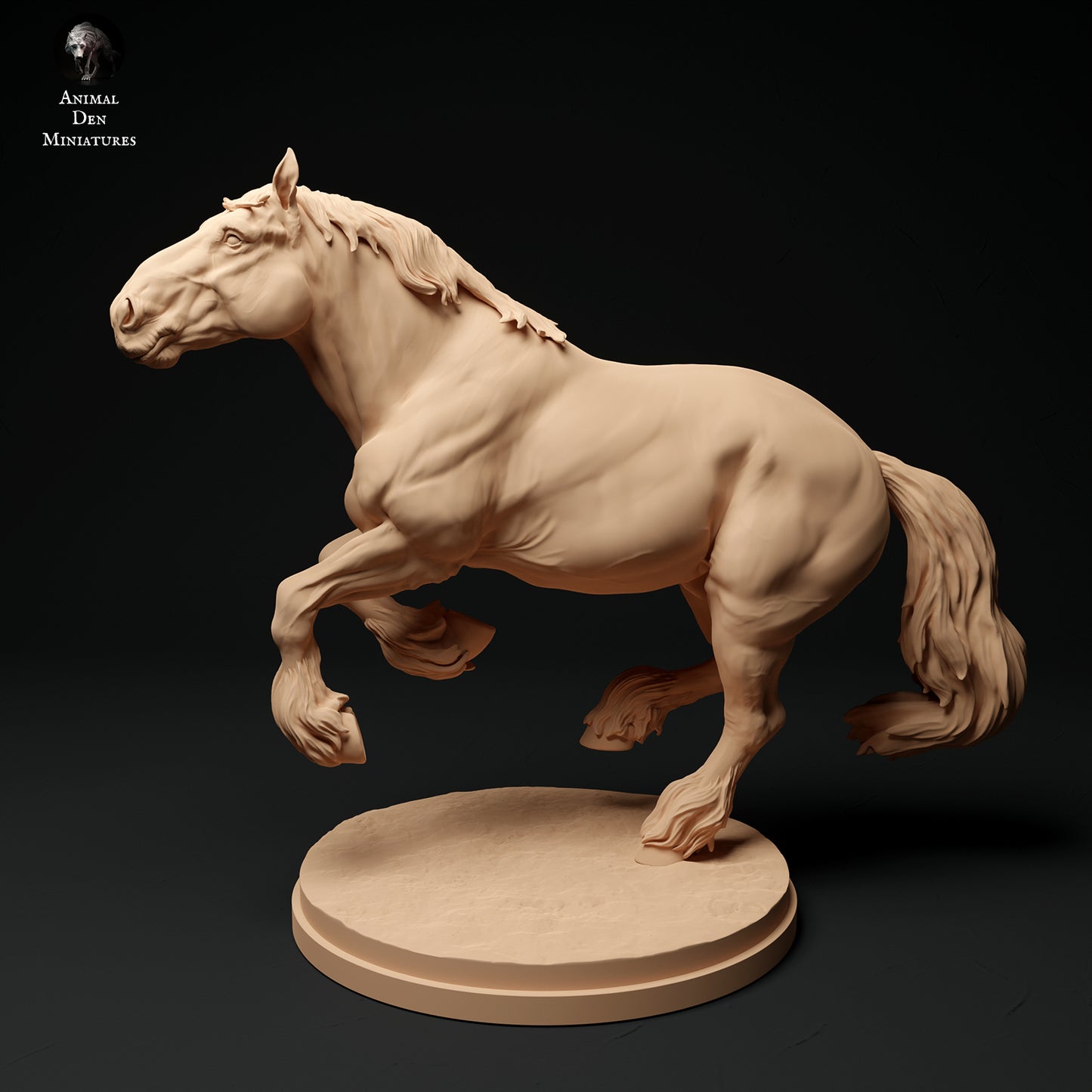 Suffolk Punch Horse Running - Animal Den Miniatures