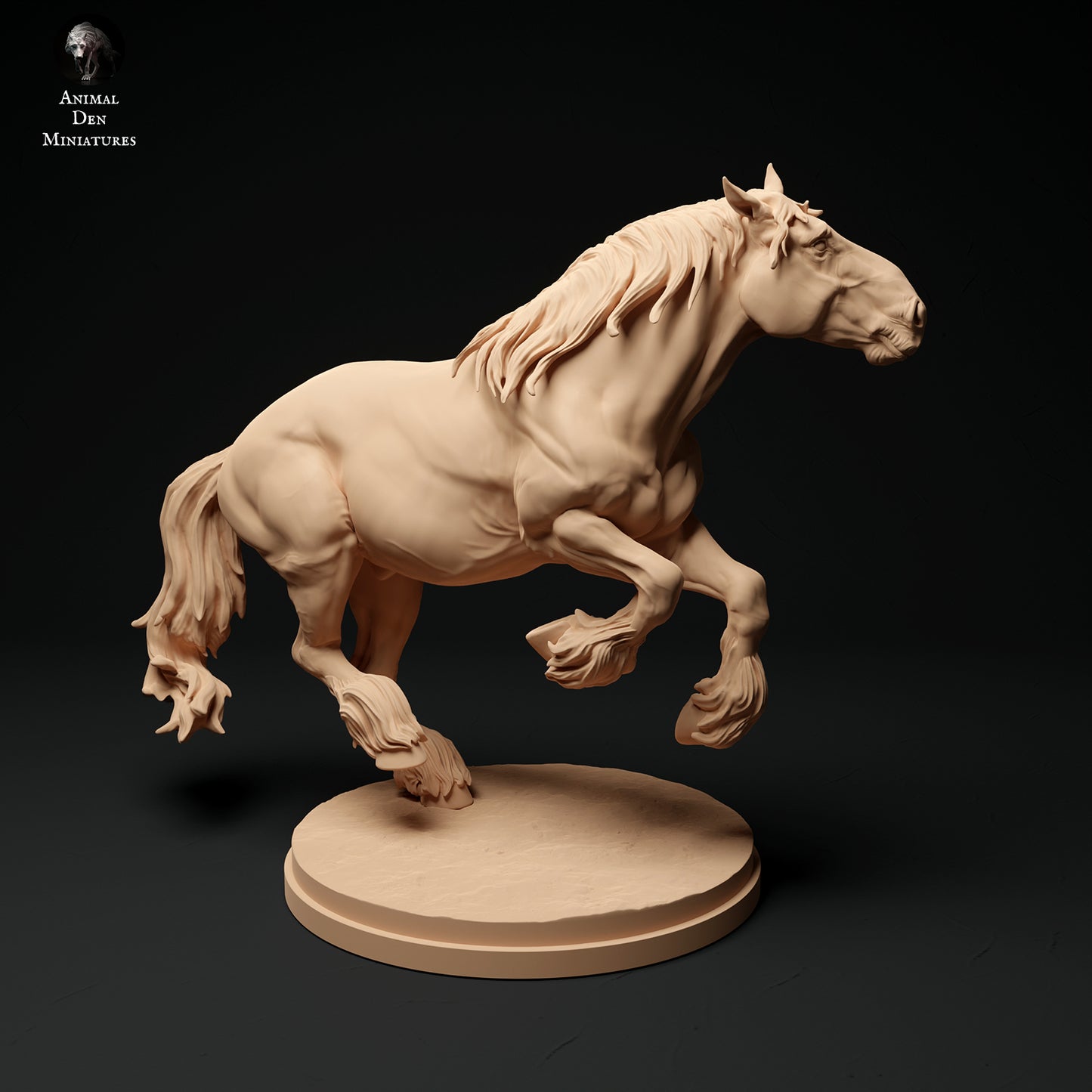 Suffolk Punch Horse Running - Animal Den Miniatures