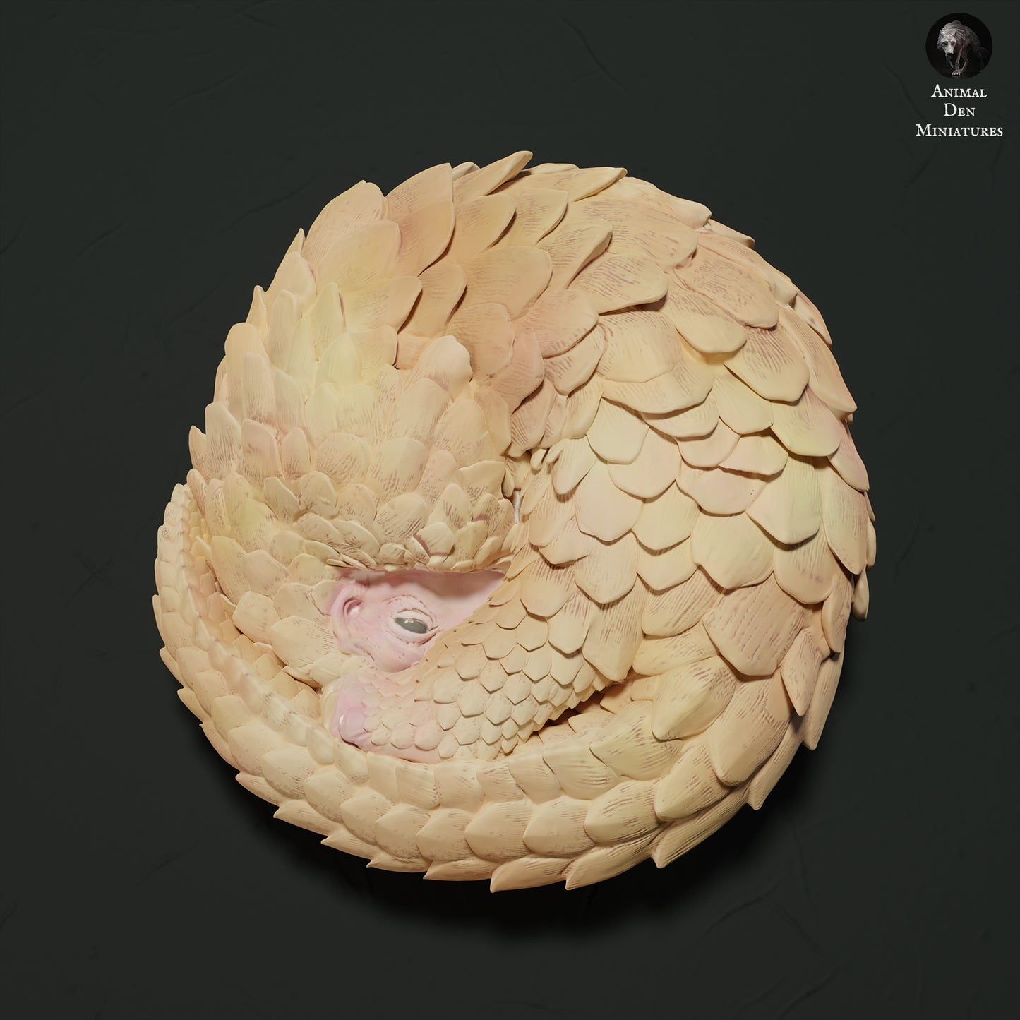 Sunda Pangolin Curled Up - Animal Den Miniatures