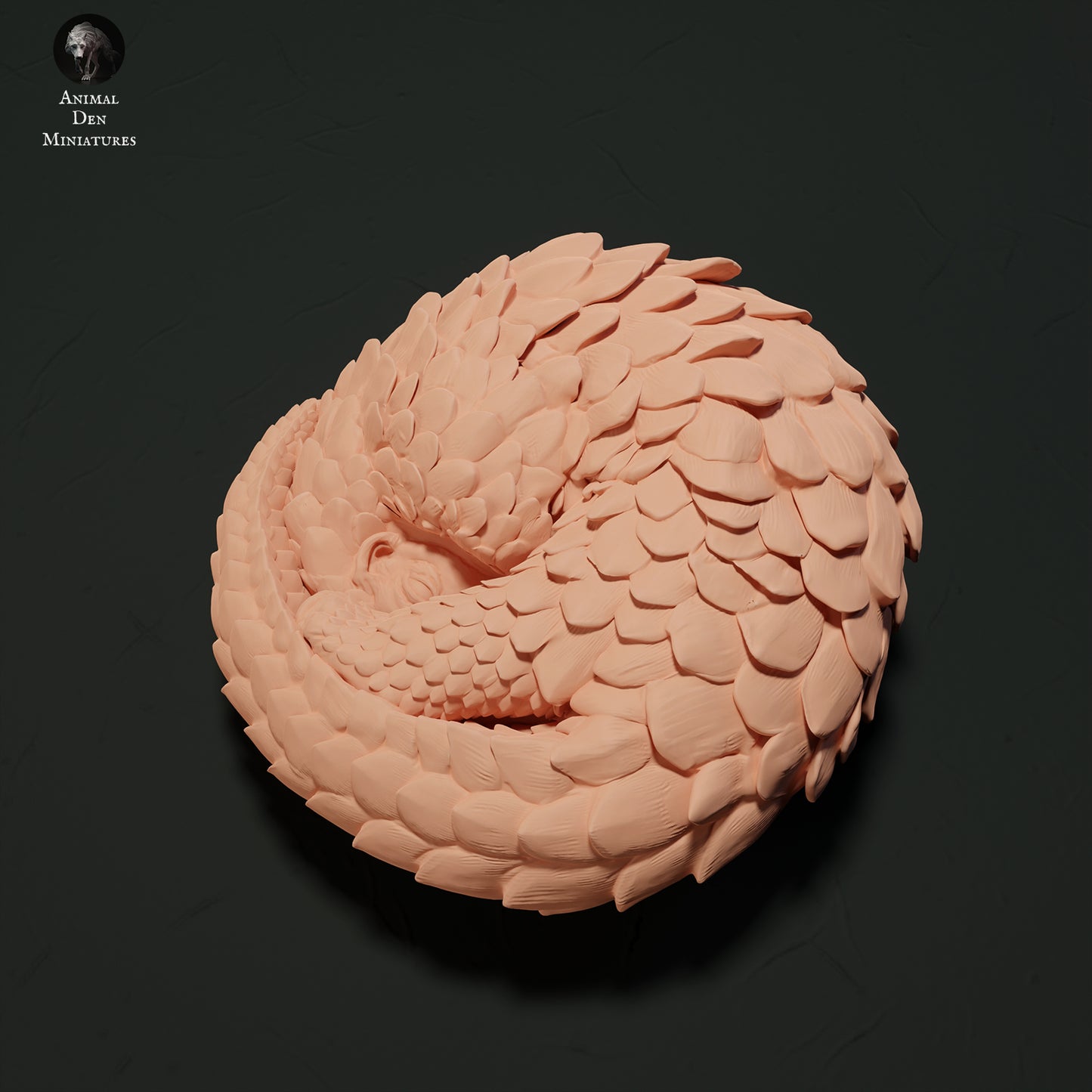 Sunda Pangolin Curled Up - Animal Den Miniatures