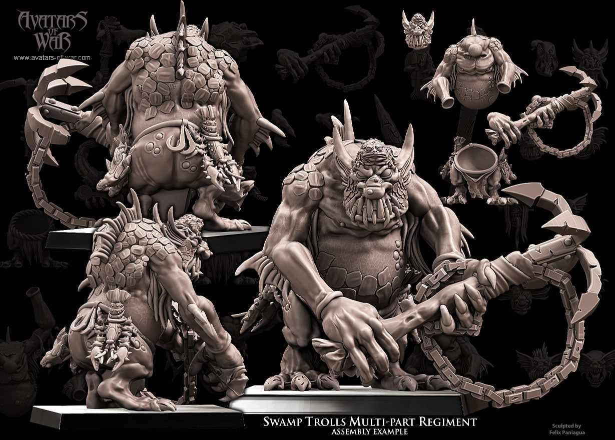 5x Swamp Trolls multi-part regiment - Avatars of War